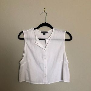 American Apparel button crop top.